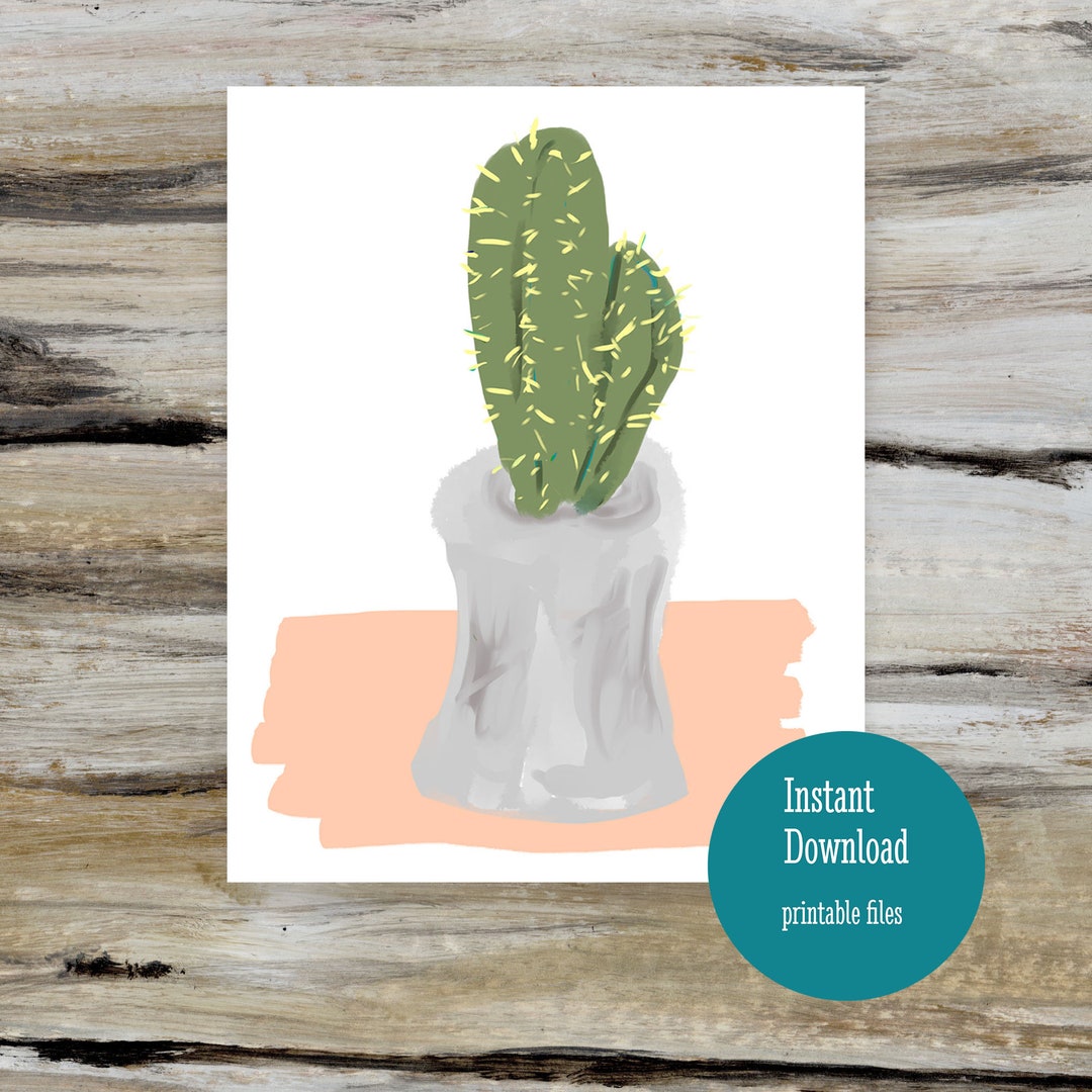 Instant Download Cactus Printable Artwork - Etsy