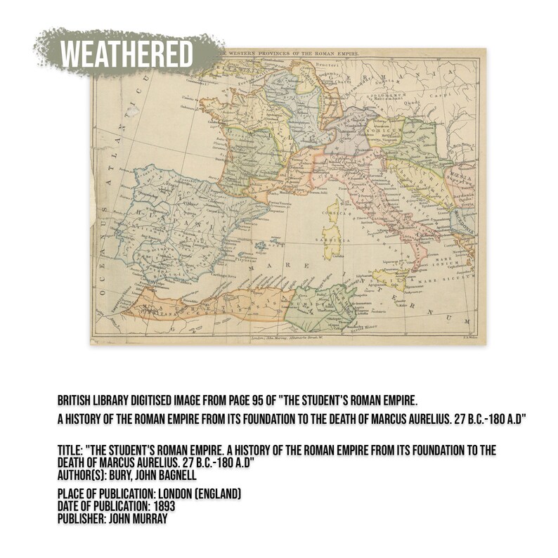 Roman Empire Map Poster Downloadable - Etsy