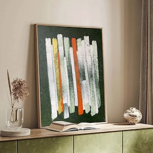 Green wabi sabi wall art green minimalist textured painting large white textured canvas art modern green white minimalist wall art decor