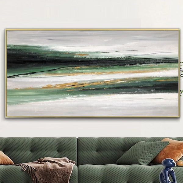Green Gray Wall Art Etsy