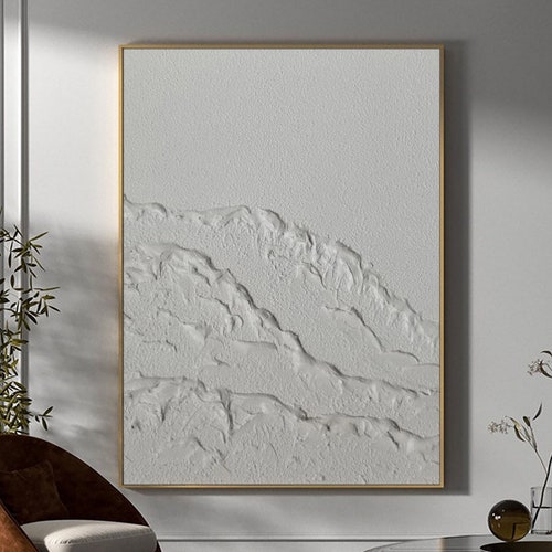 White Wall Art White 3D Textured Art White Textured Wall Art Etsy