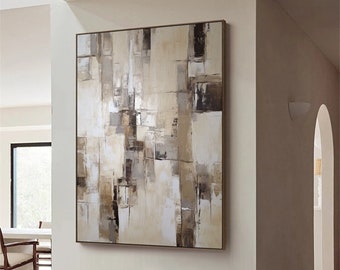 Beige wabi sabi wall art beige abstract canvas painting large neutral textured painting modern minimalist wall art cream boho wall art