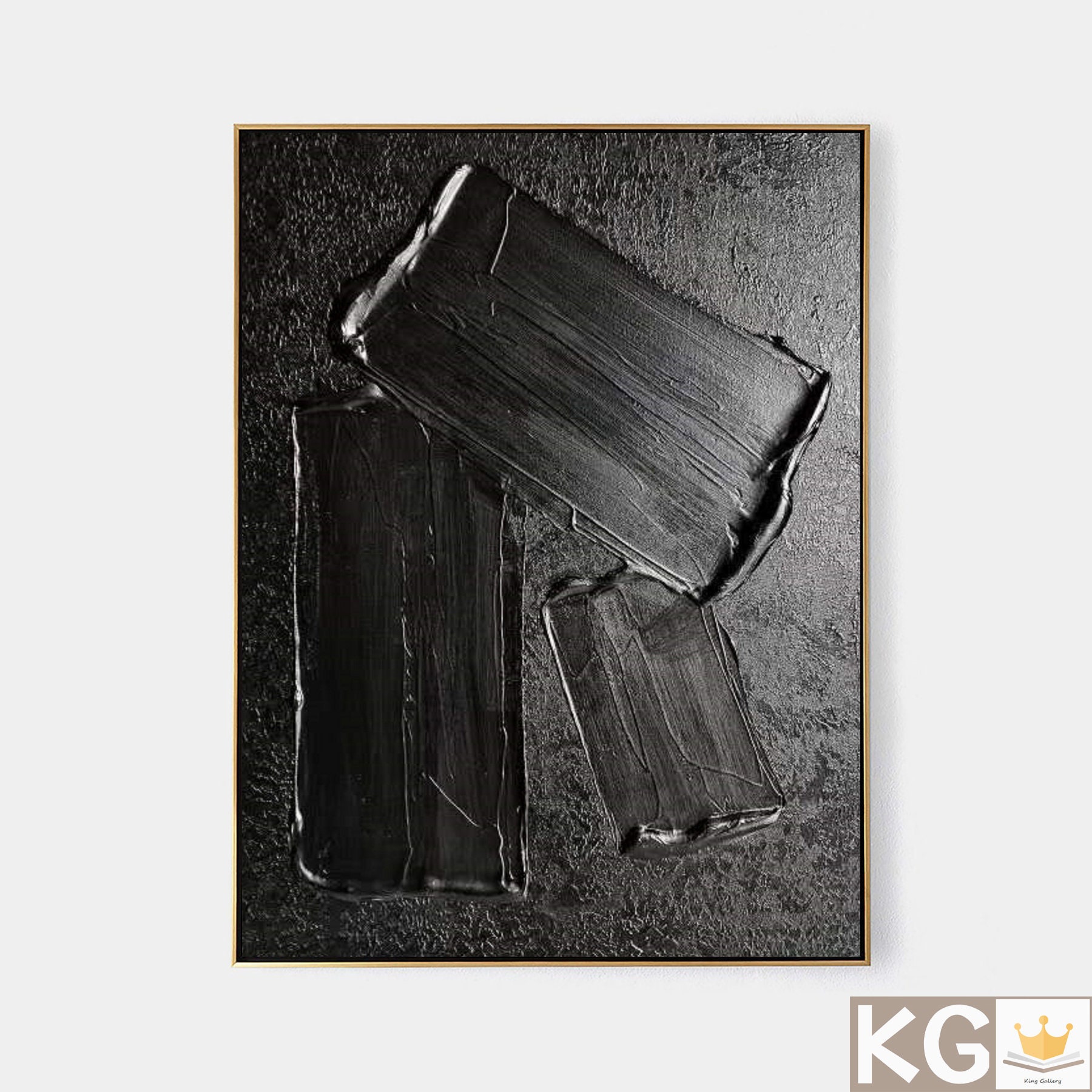 Black Wall Art Black 3D Textured Art Black Textured Wall Art Etsy UK