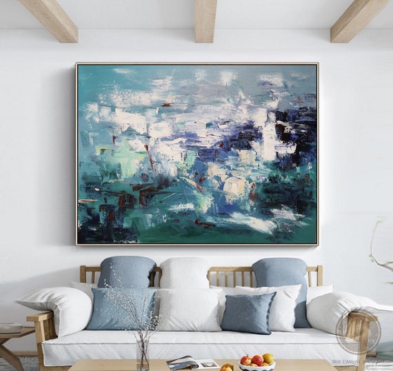 V-inspire Art,30X60 Inch Modern Abstract Hand Painted 60L" X