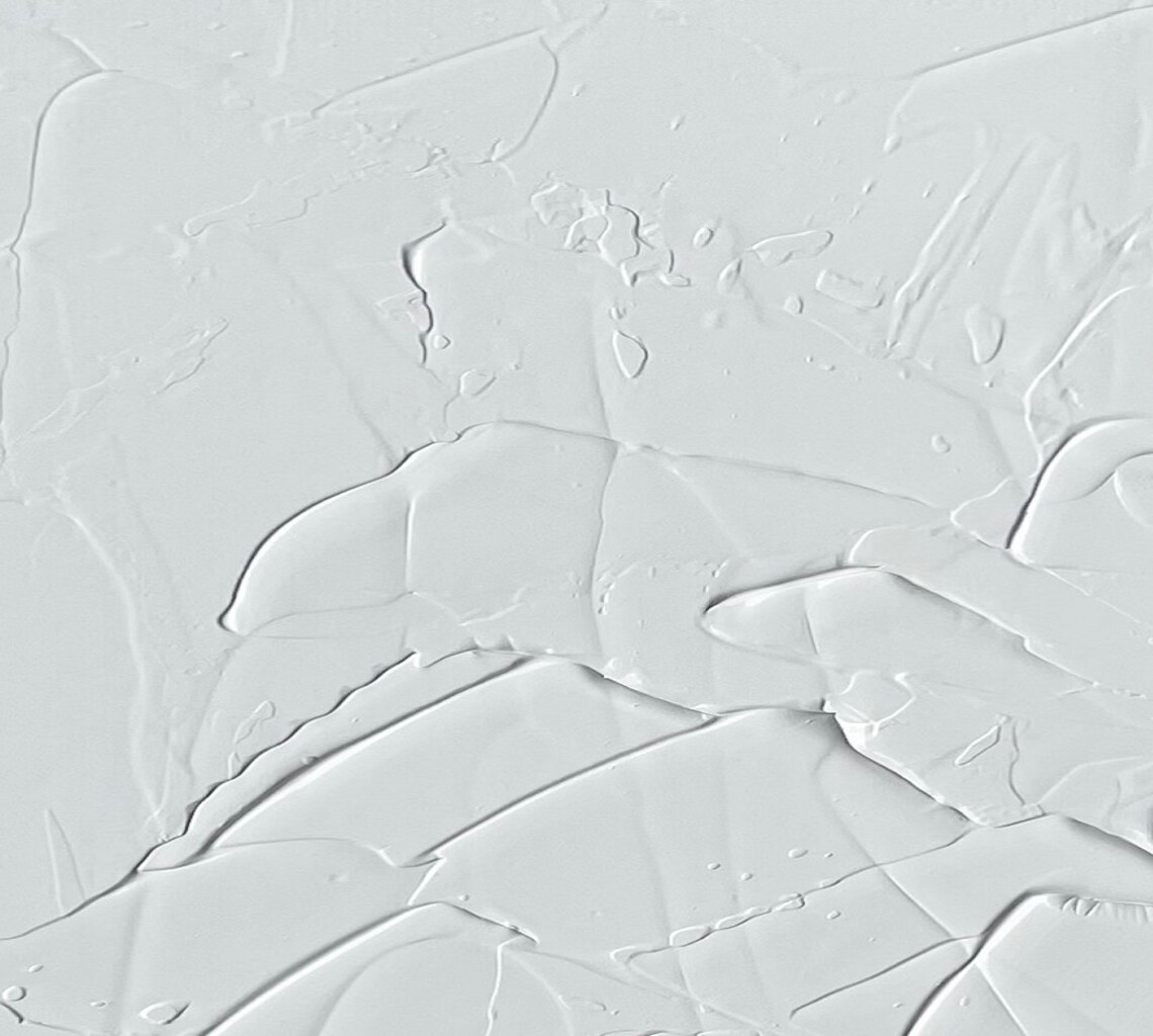 Large Abstract Oil Paintingwhite Abstract Paintingwhite 3D Etsy