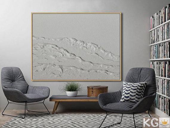 White Abstract Painting White Wall Art White 3D Textured Art - Etsy UK