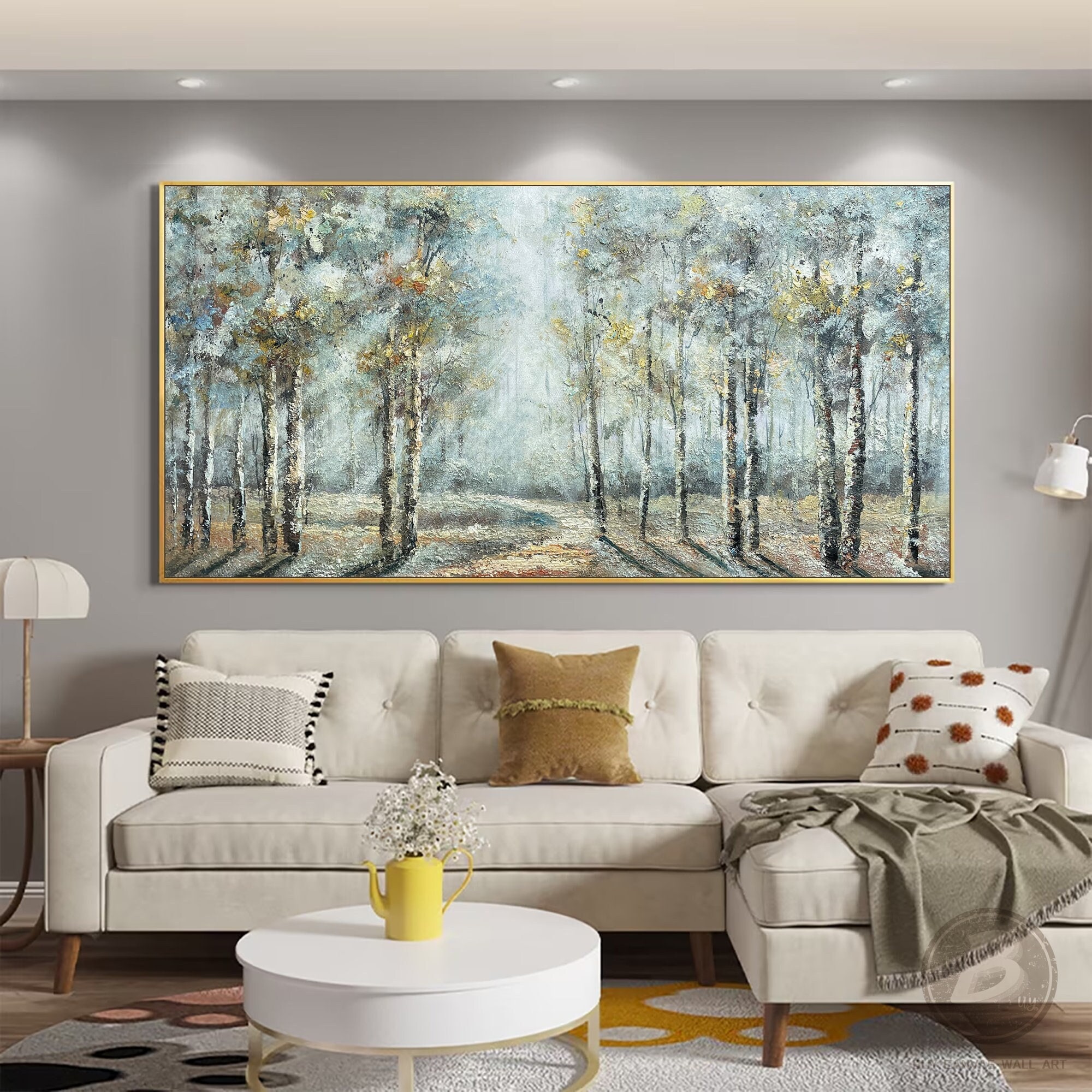 Youk-Art Leinwandbild 'Roter Baum' – 3-teilige Moderne Wandkunst Für Wohnzimmer & Büro (40x60 Cm Pro Bild)