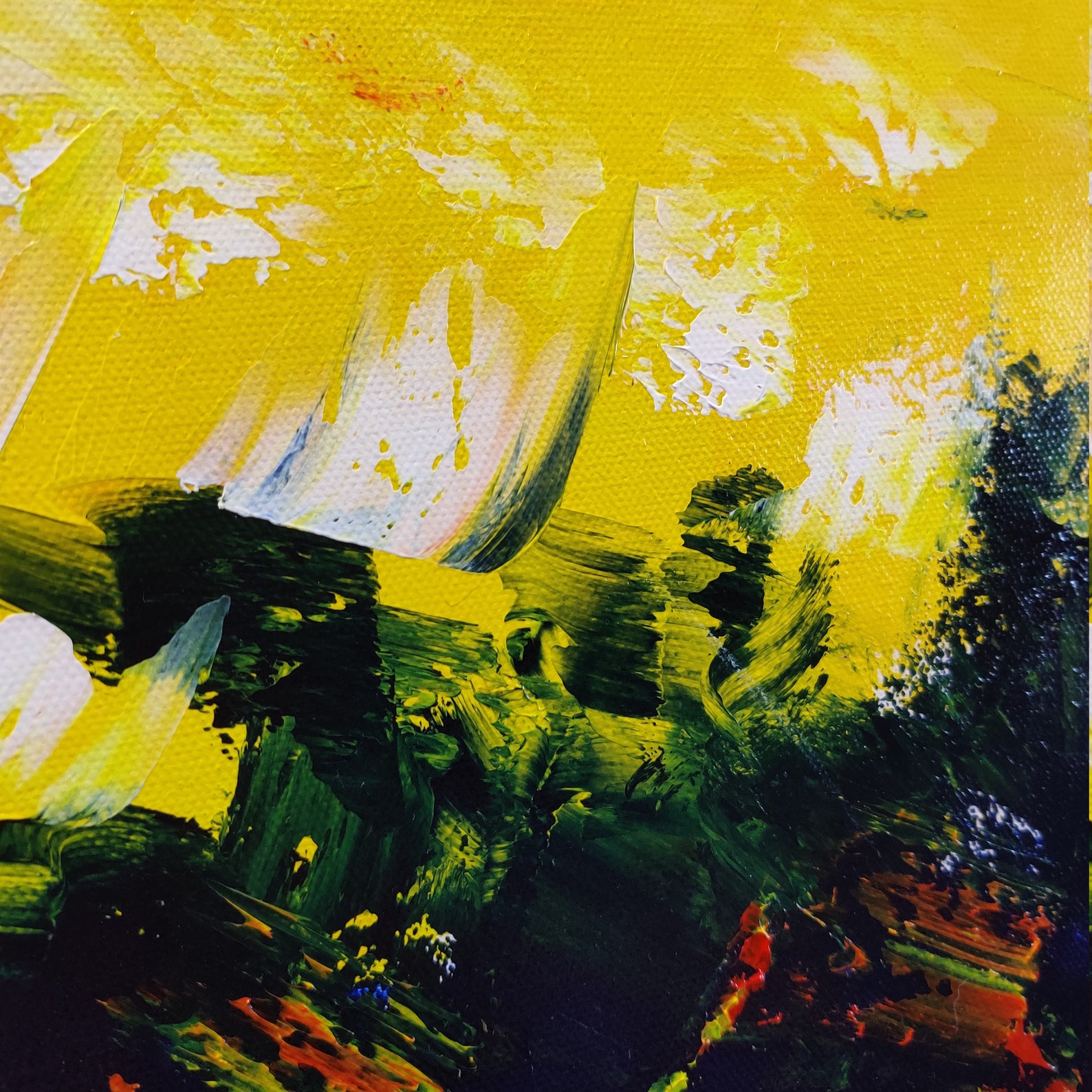 Large Orange Abstract PaintingOriginal Yellow Abstract Etsy