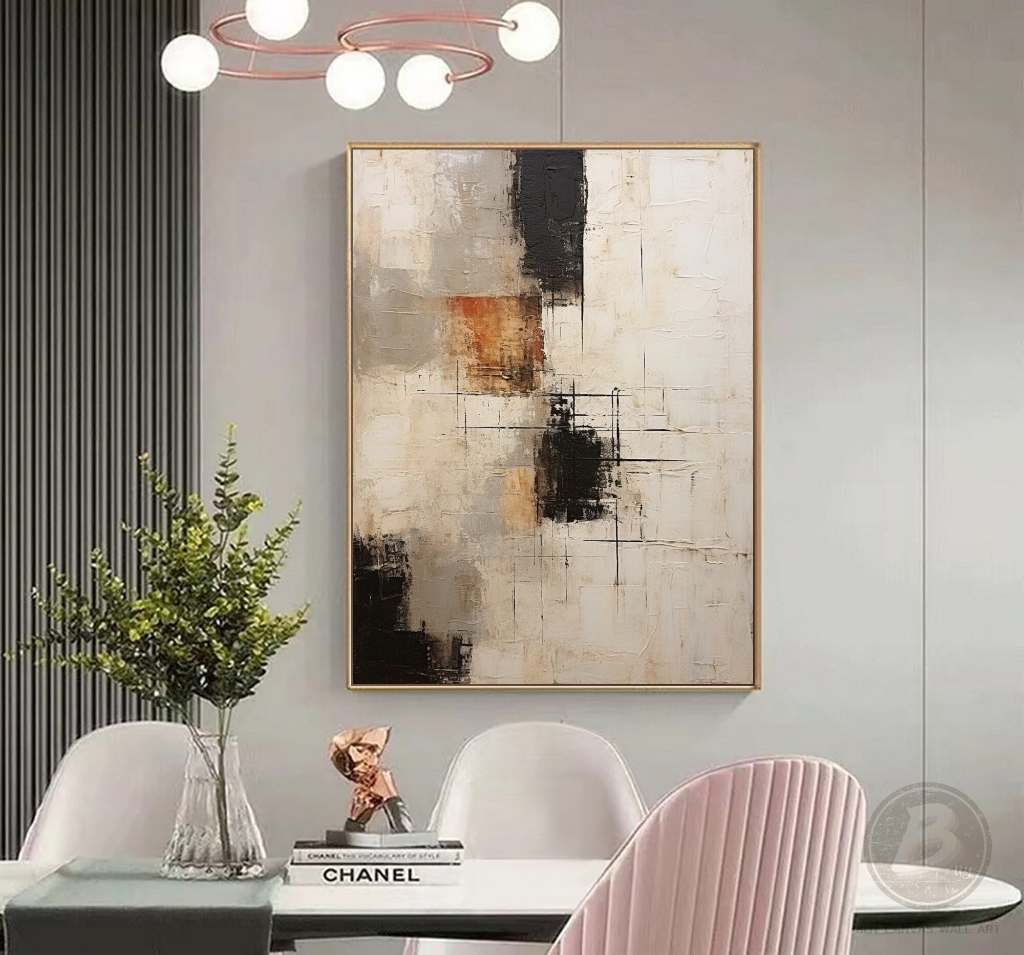 Beige Wabi Sabi Abstract Painting, Modern 3D Textured Canvas Art - Etsy