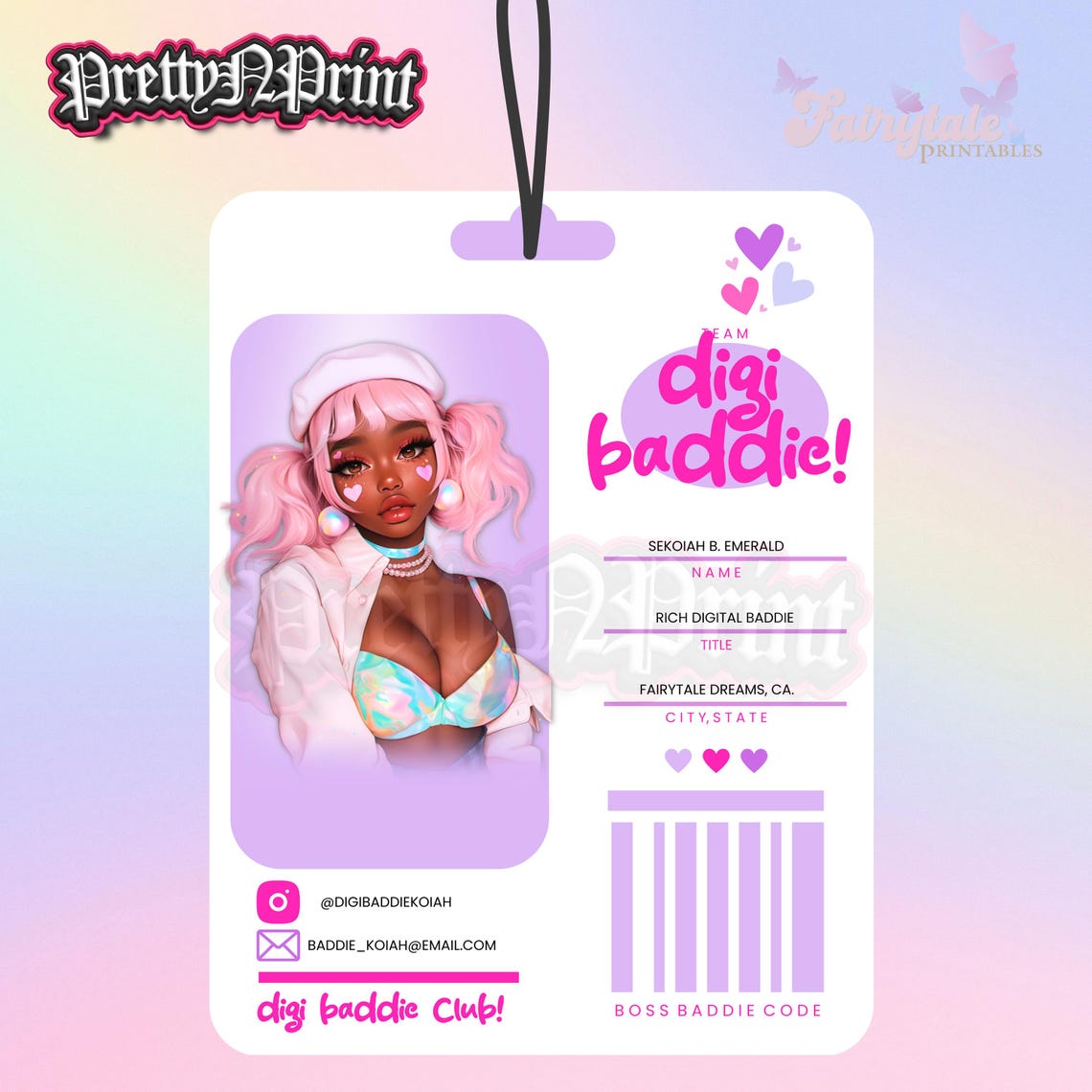 Viral Canva ID Badge - Canva Editable Completely Customizeable! - Etsy