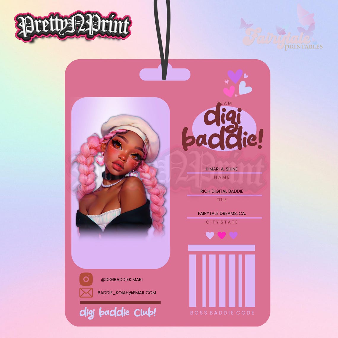 Viral Canva ID Badge - Canva Editable Completely Customizeable! - Etsy