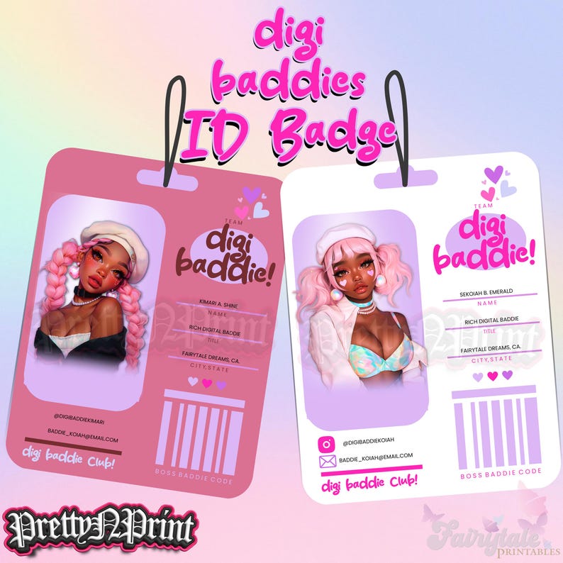 Viral Canva ID Badge - Canva Editable Completely Customizeable! - Etsy