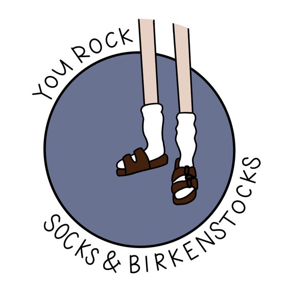 Calcetines de roca y pegatina de Birkenstock | Etsy México