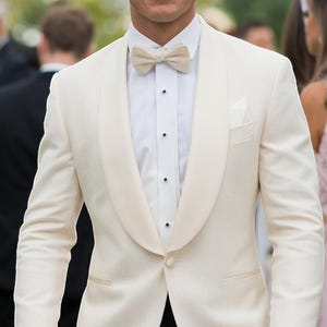 Premium Ivory White Tuxedo Shawl Lapel Jacket for Dinner, Party, Wedding Coat for Men Prom Night Tuxedo for Men