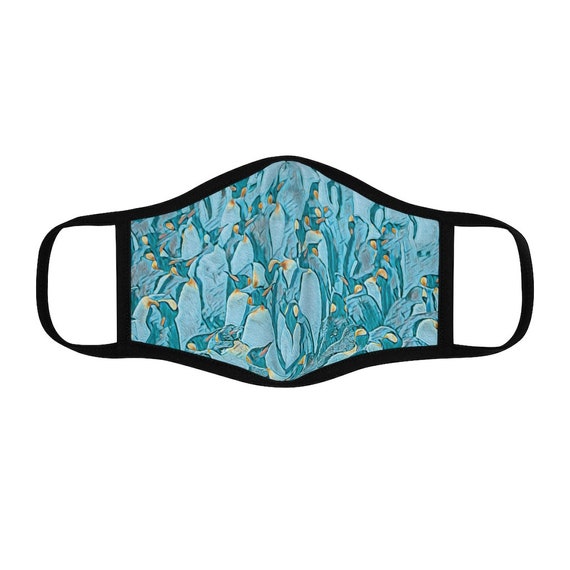 Filter Pocket Facemask- Blue Penguins