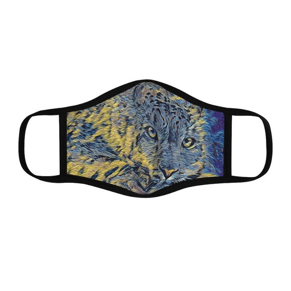 Filter Pocket Facemask- Laying Leopard Chalky Yellow