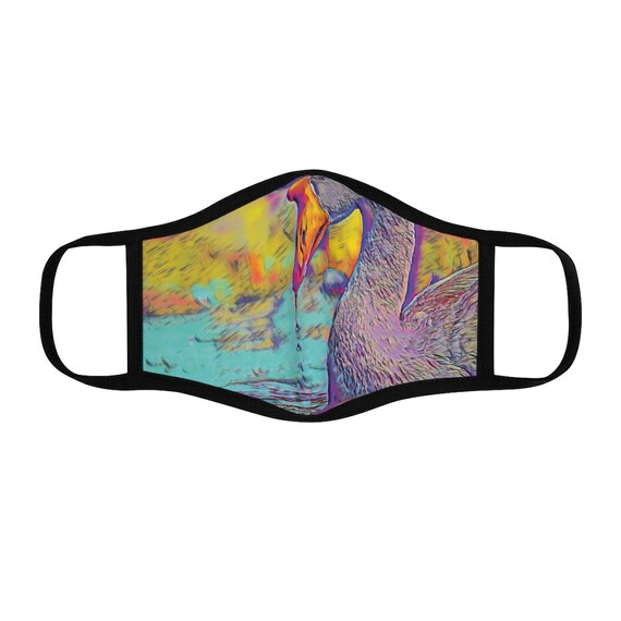 Filter Pocket Facemask- Swan In a Pond