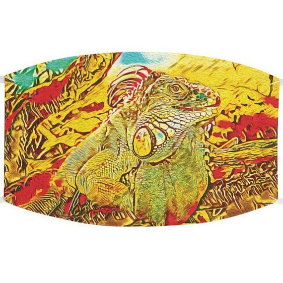 Facemask- Golden Iguana