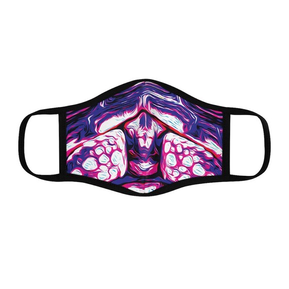 Filter Pocket Facemask- Purple Turtle In A Shell
