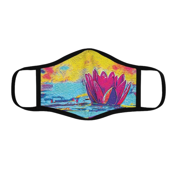 Filter Pocket Facemask- A Lotus Flower Floats