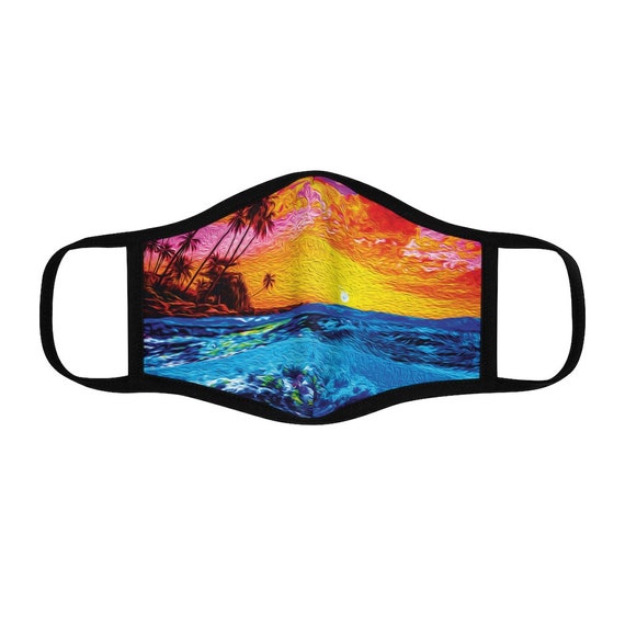 Filter Pocket Facemask- Tropical Reef Sunset