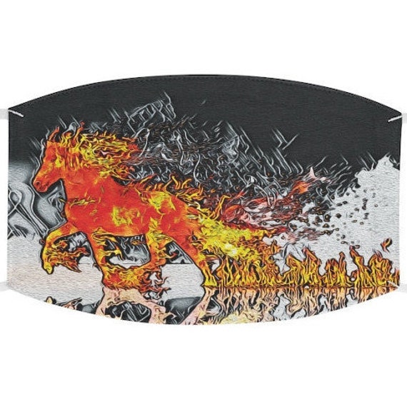 Facemask- Flaming Steed Fire Horse