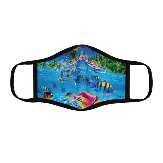 Filter Pocket Facemask- Tropical Fish Underwater