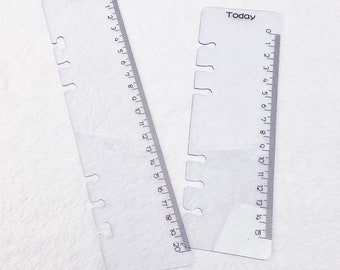 Today Bookmark with Ruler | for A5 or Personal | 6 Hole Ring Binder | Top or Bottom Tab | Planner Decor Insert