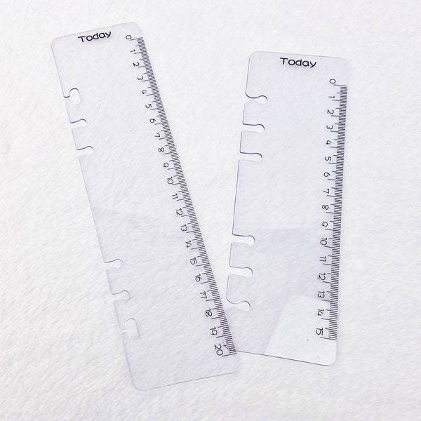 Today Bookmark with Ruler | for A5 or Personal | 6 Hole Ring Binder | Top or Bottom Tab | Planner Decor Insert