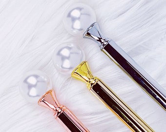 Pearl Pen | Gold Silver Rose Gold | Bridesmaid Gift | Bling Bling Decorative Pen for Planner