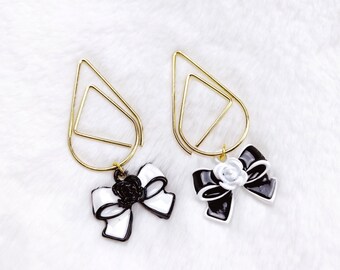 Camelia Bow | Planner Clip with Charm |  Planner Decor Accessory