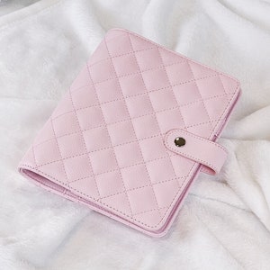 B Grade Imperfect Product Sale*** A5 B6 Personal A7 Quilted Matelasse 30mm 6 Ring Planner Luxurious Soft Vegan Litchi Leather