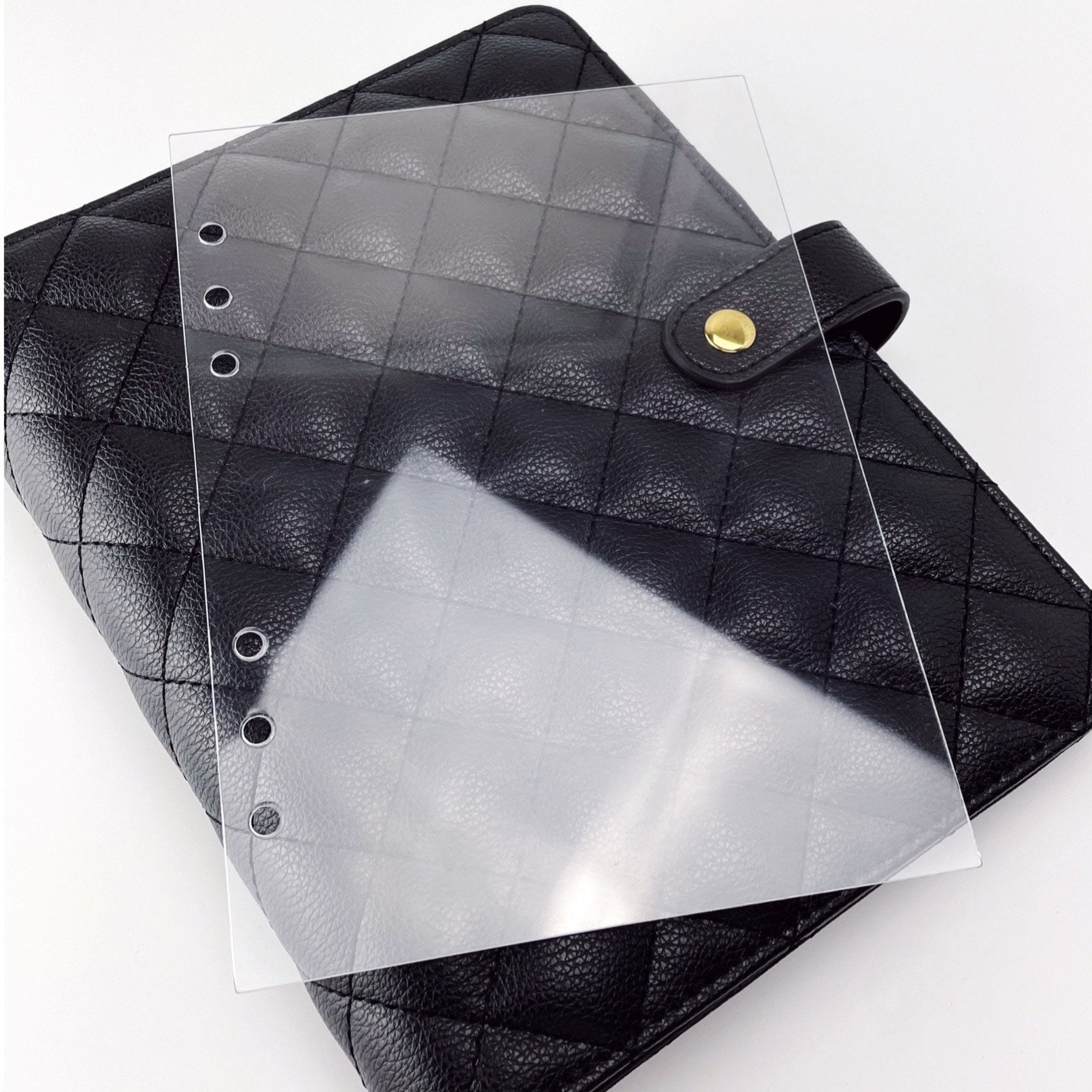 Clear Acrylic Flyleaf Dashboard Divider for A5 Personal Pocket size 6 Hole Ring Binder Planner