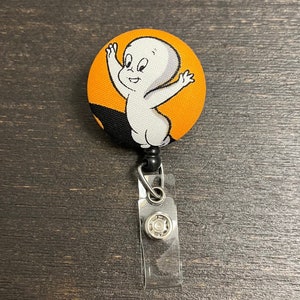 Casper badge reel, Halloween badge reel