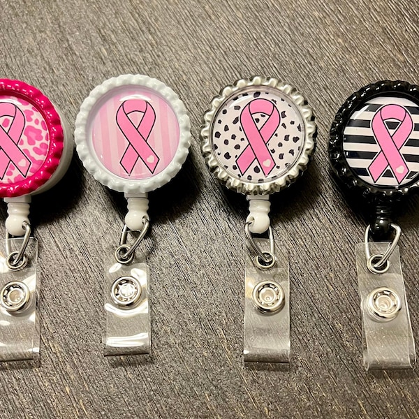 Breast cancer awareness badge reel, breast cancer ribbon