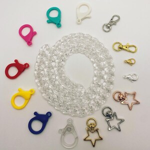 Clear Acrylic Mask Chains / mask chain / acrylic mask chain