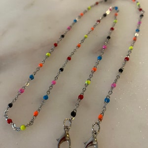 Confetti Mask Chain / Colorful Mask Chain / mask holder / AirPod / Glasses / Sunglasses Chain