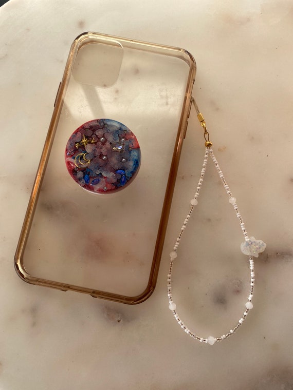 Cordon Téléphone Perles Cristal - Lanyard Décoratif - Pour Téléphone, Sac, Porte-clés - Design Scintillant - Cadeau Tendance