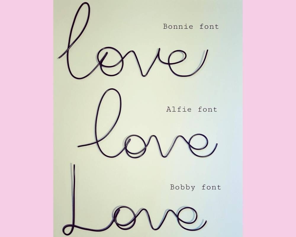Wire Words Love Wall Art Sign Anniversary Home Decor Etsy UK
