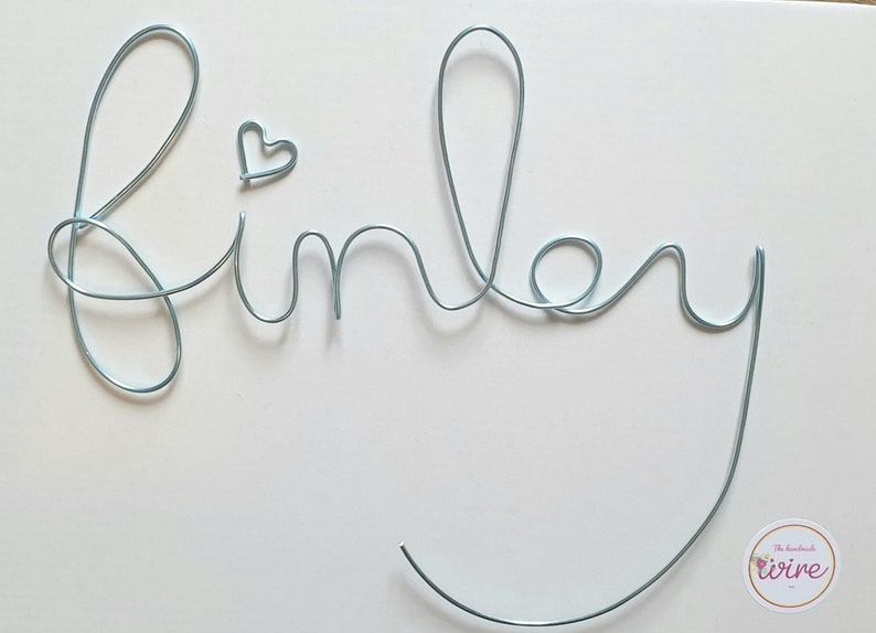 Personalised Wire words metal wall art sign nursery door Etsy
