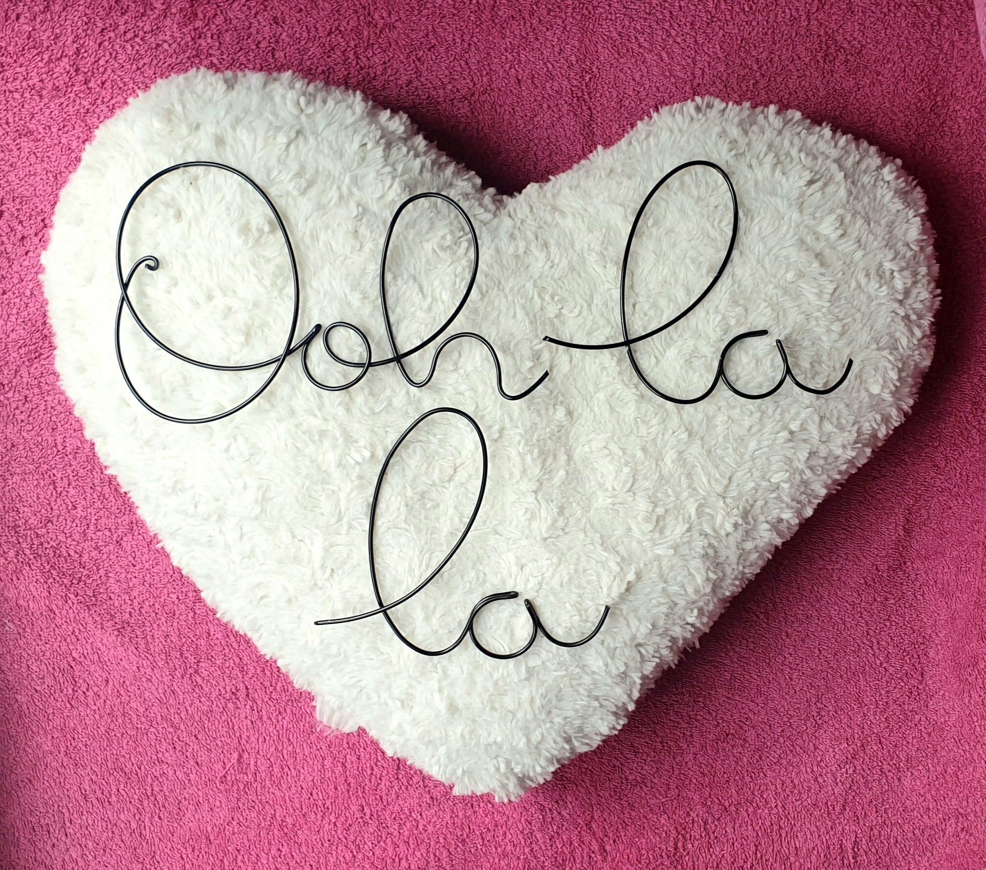 Wire Words Metal Ooh La La Wall Art Sign Bedroom Typography Etsy UK