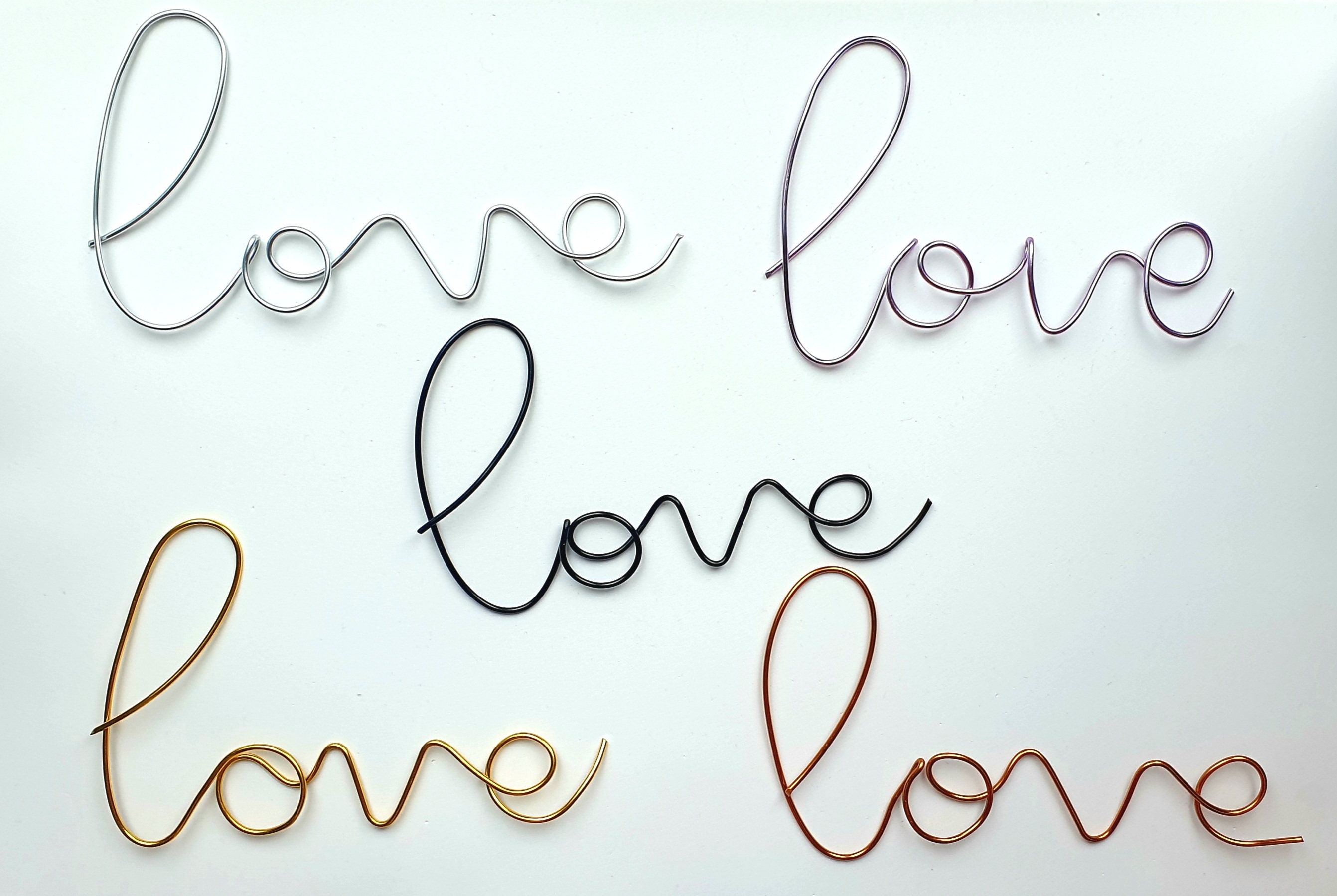 Wire words love wall art sign anniversary home decor Etsy