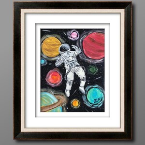 Stampa artistica di astronauta