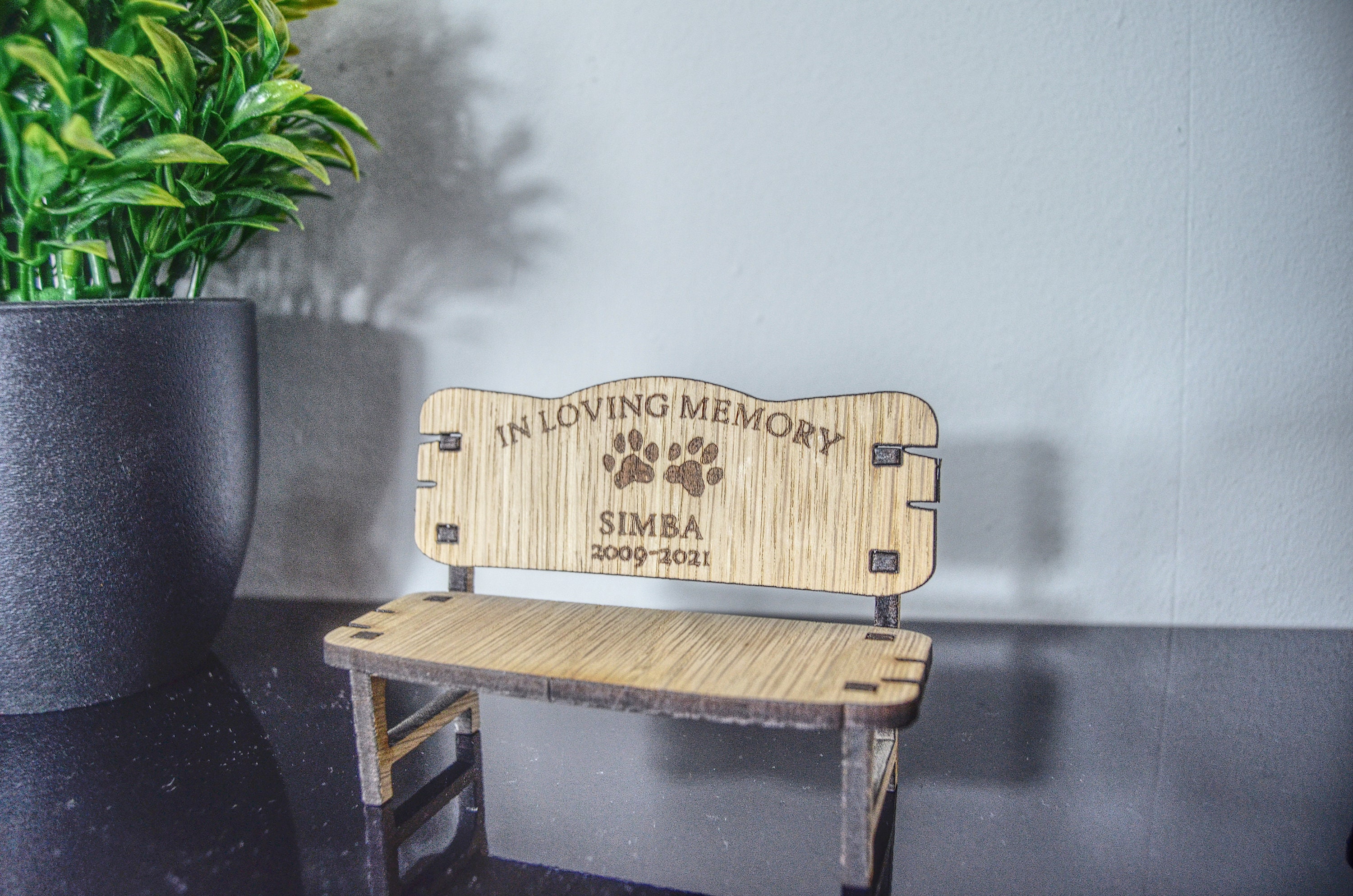 Pet memorial bench gift pet memento dog commemoration in Etsy