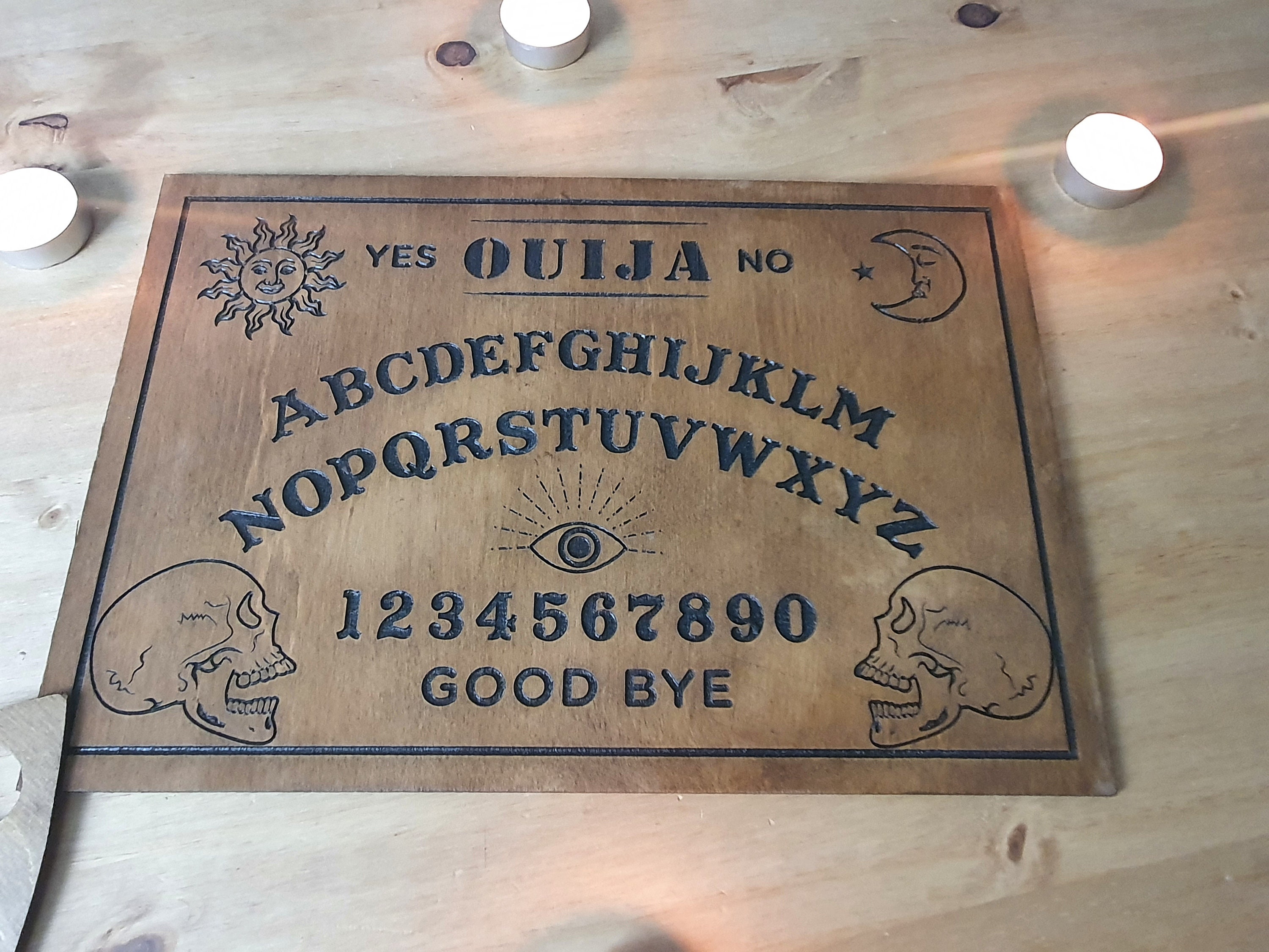 Treingi Tablero Ouija Hecho A Mano Ayuda De Madera En La Comunicación  Tranquila Adecuado Para Reuniones Familiares
