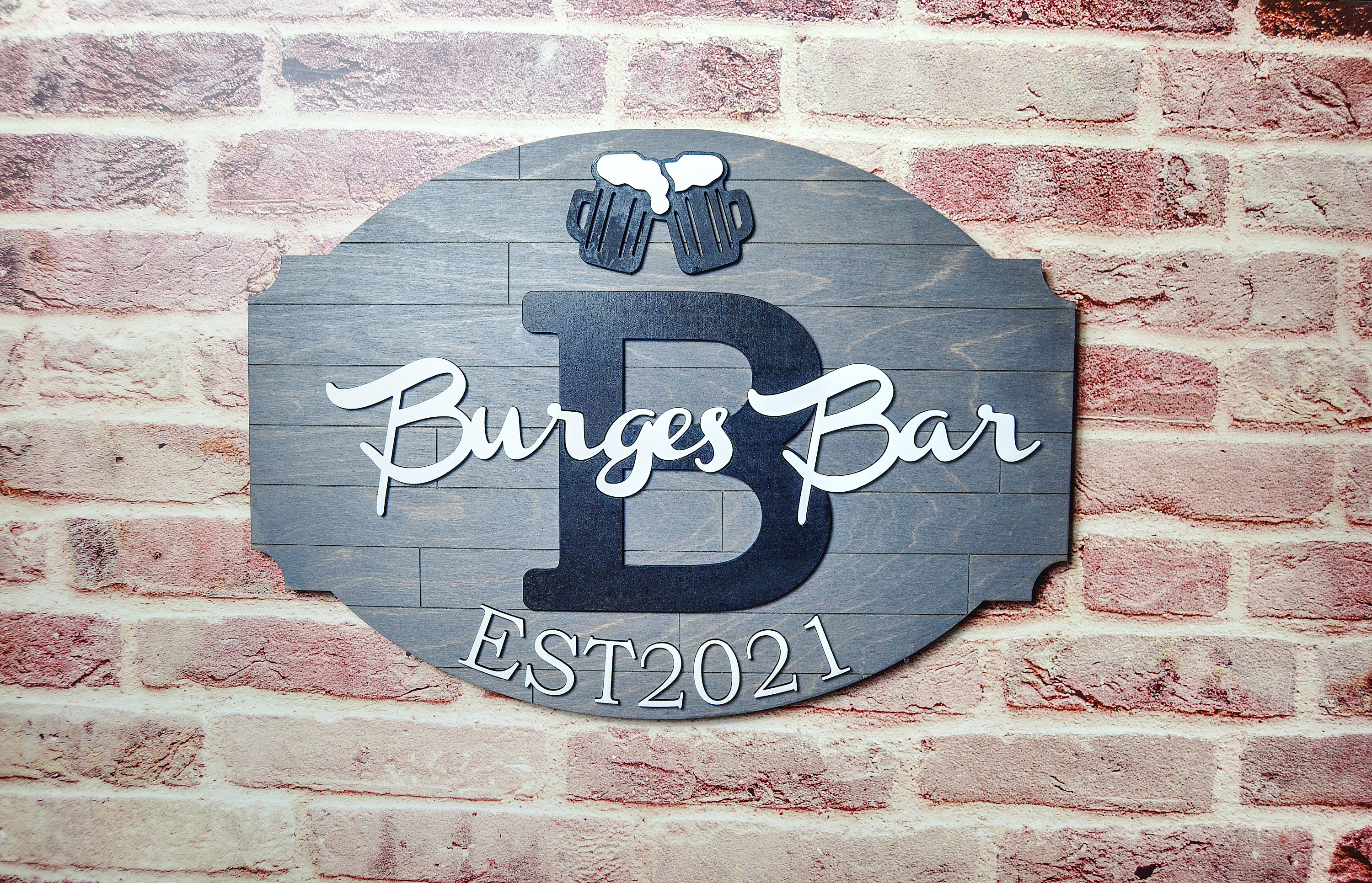 Personalised wooden home bar sign. Wooden shed sign home pub Etsy