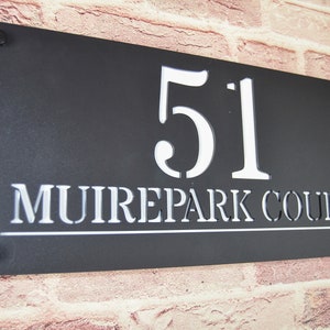 personalised Door number sign, door plaque, front door number. front door address sign, matt door numbers. Custom street sign.