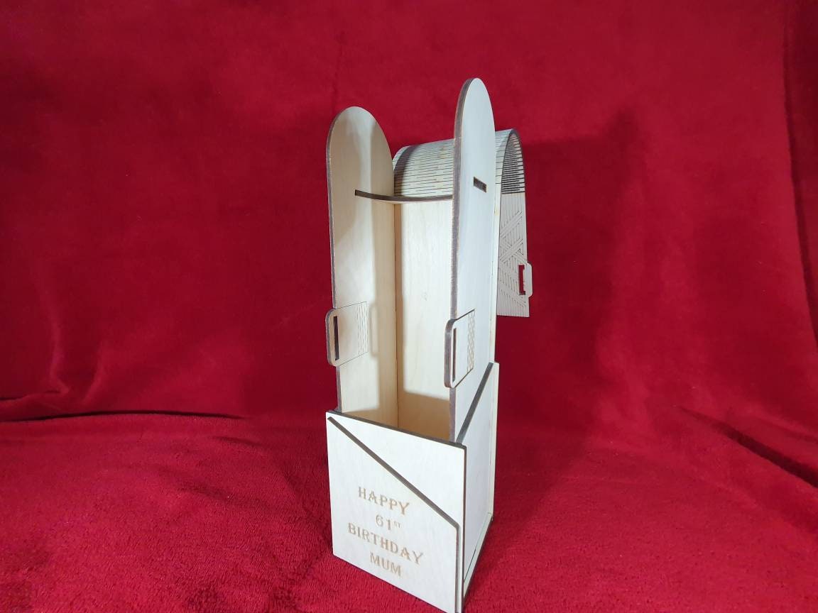 Custom Wine Bottle Presentation Box Personalised Bottle Gift Etsy