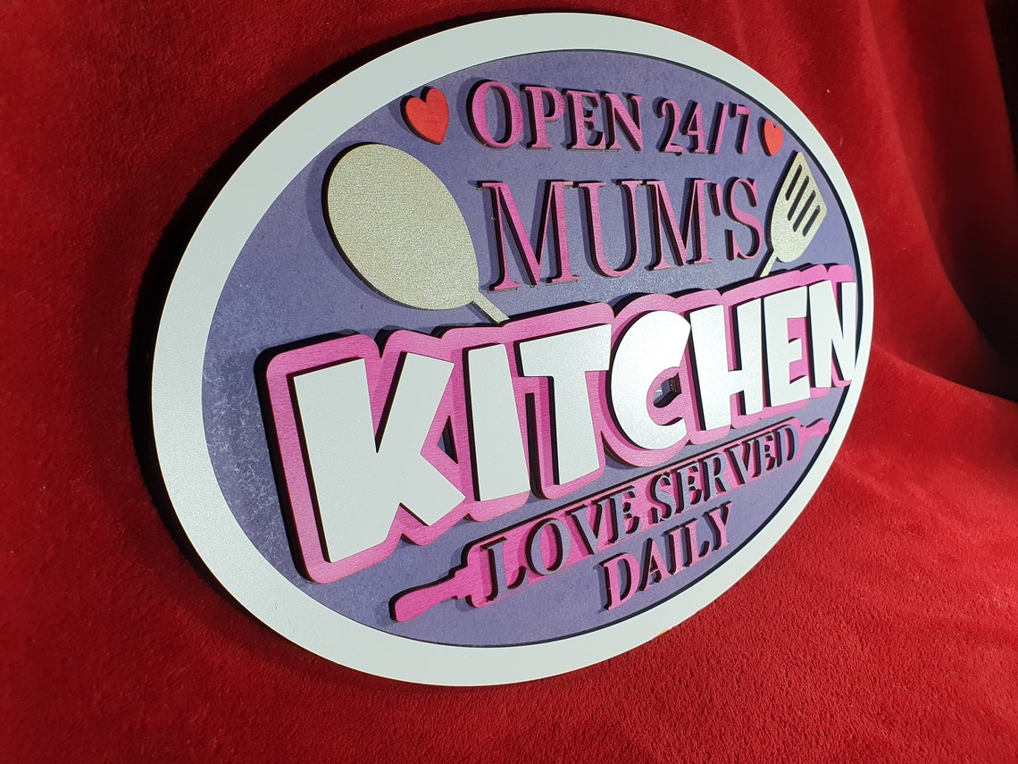 Large Mums Kitchen Wall Door Sign Wall Décor Wall Hanging Etsy