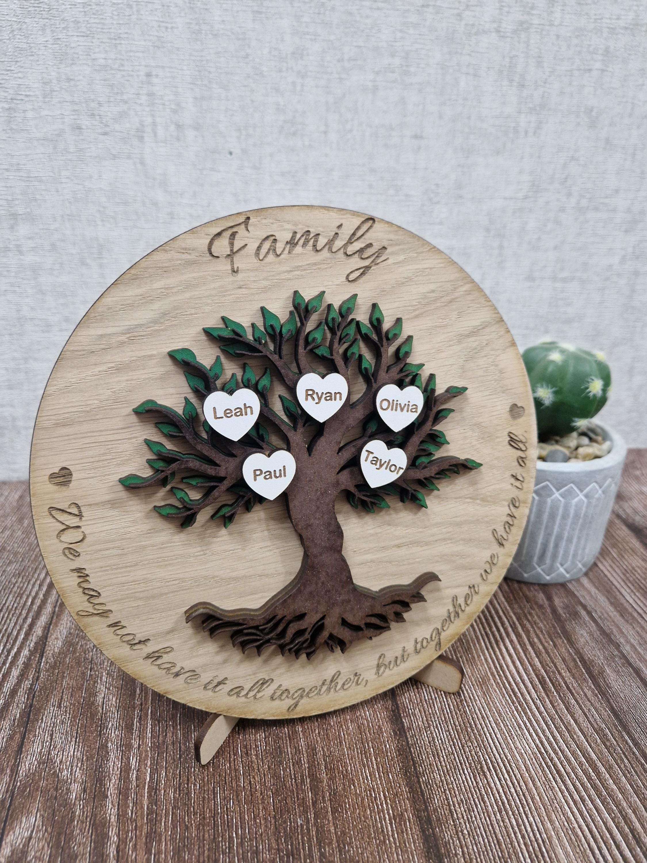 Personalized Family Tree: Custom Wooden Gift - Etsy UK